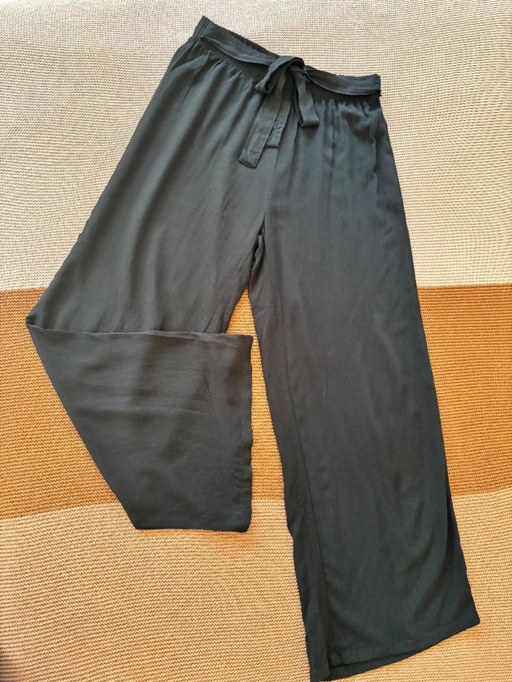 Beechers Brook Black High Waist Wide Leg Cropped Pants Women’s Size Medium